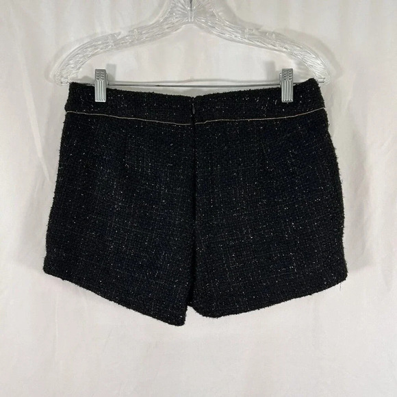 New Monteau Shorts Women's Medium Black Metallic Pockets 2" Inseam Zip Back - Picture 5 of 7
